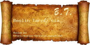 Beslin Tarzícia névjegykártya